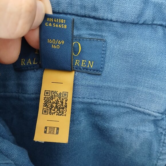 Polo Ralph Lauren NWT $59.50‎ Boys Size 16 Blue Cotton Chino Shorts Zipper - Picture 9 of 15